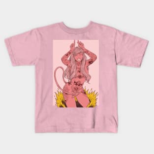 Inked Girl (red) Kids T-Shirt